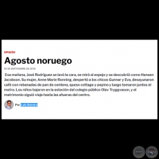 AGOSTO NORUEGO - Por LUIS BAREIRO - Domingo, 02 de Septiembre de 2018